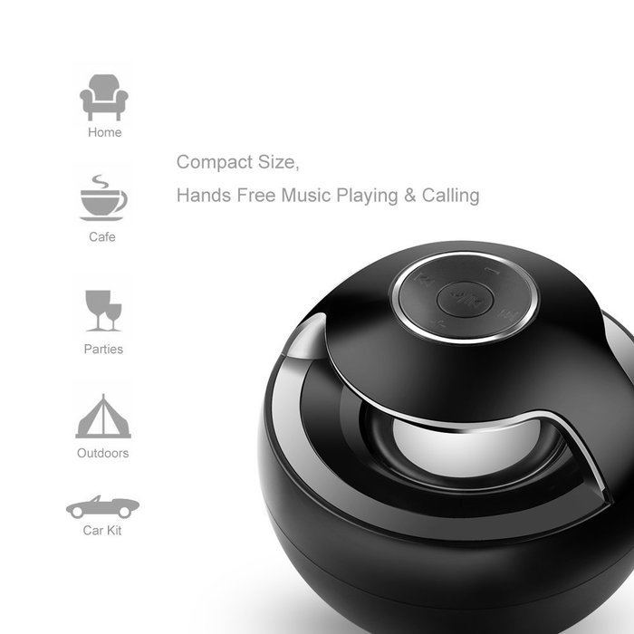 LiteXim Bluetooth Speaker Color Changing Car Wireless Mini Speaker LED Color Changing Ball Lights Super Bass Effect... N5