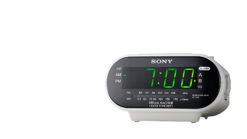 Sony ICF-C318 Automatic Time Set Clock Radio with Dual Alarm (White) (Discontinued by Manufacturer)