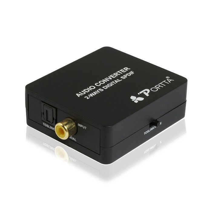 Portta PETDAS Digital Coaxial Toslink to Analog RCA L/R Audio Converter with 3.5mm Jack Support Headphone/Speaker... N8