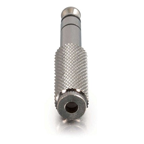 C2G / Cables To Go 40639 6.3mm Stereo Male to 3.5mm Stereo Female Adapter (Metallic Silver) N4