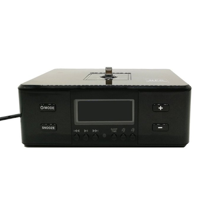 Plater Wireless D9 Digital Dual Alarm FM Clock Radio USB Port & AUX Jack (3.5mm Audio In) 43W Powerful Bluetooth... N4