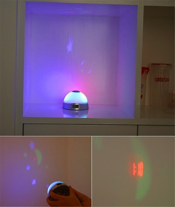 Surborder Shop Colors Change Star Night Light Magic Projection Alarm Clock Led Lamp N4