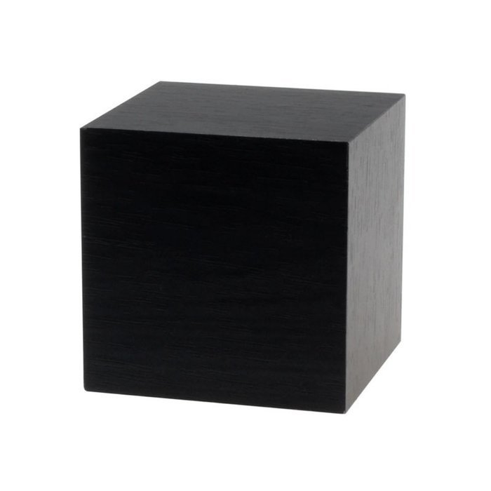 Wensltd 1pc Digital LED Black Wooden Wood Desk Cube Alarm Clack N4