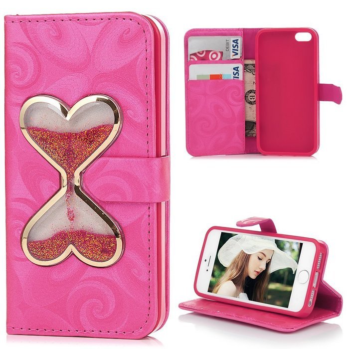 iPhone SE Case, iPhone 5/5S Case,YOKIRIN Stand Wallet Premium PU Leather with Handmade Flowing Glitter Liquid... N39