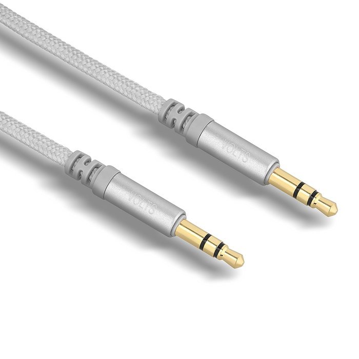 Volts AUX 6.6ft Nylon Braided Male to Male Cable Universal Audio Stereo Cord for Smartphones, Tablets and MP3... N2
