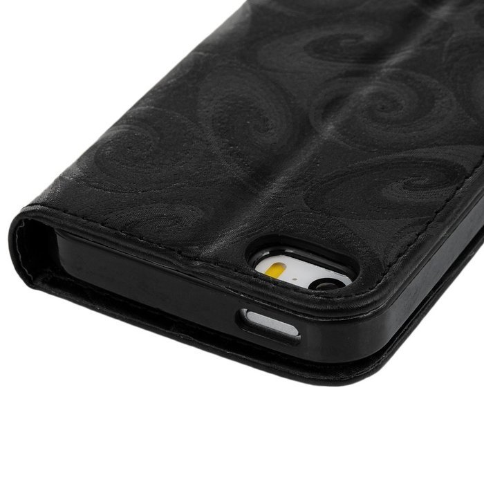 iPhone SE Case, iPhone 5/5S Case,YOKIRIN Stand Wallet Premium PU Leather with Handmade Flowing Glitter Liquid... N44