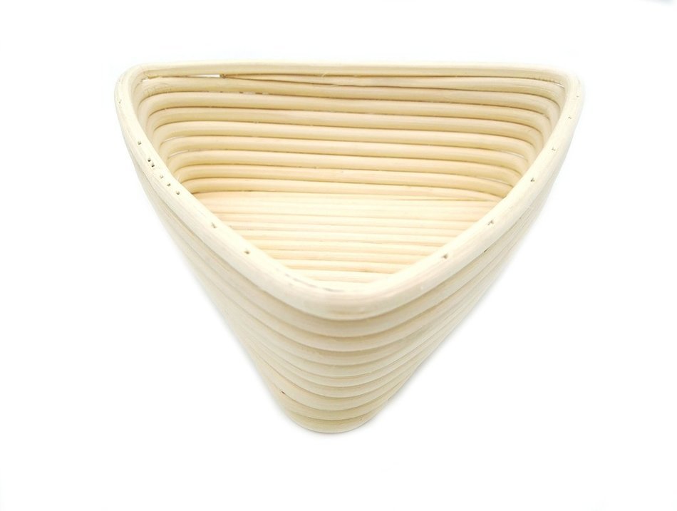 Agile-Shop 9 inch European Style Triangle Shaped Banneton Brotform Bread Dough Proofing Rising Rattan Basket with...