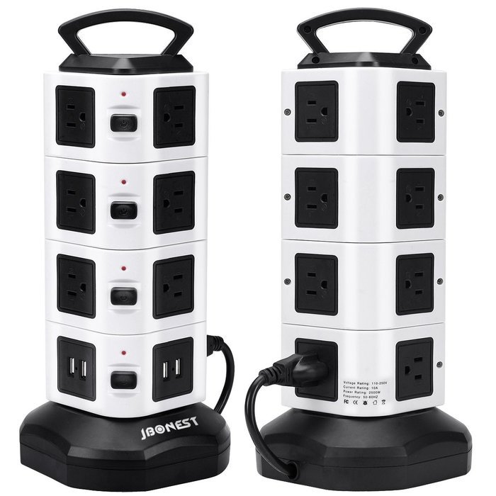 JBonest 16 Outlet Surge Protector Power Strip with 4 Port USB Charging Ports Multiple USB Output Surge Overload... N2