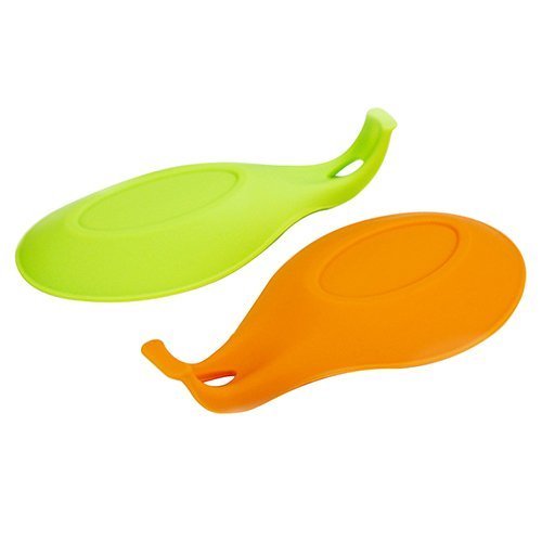 Silicone Heat Resistant Spoon Fork Mat Rest Utensil Spatula Holder ...