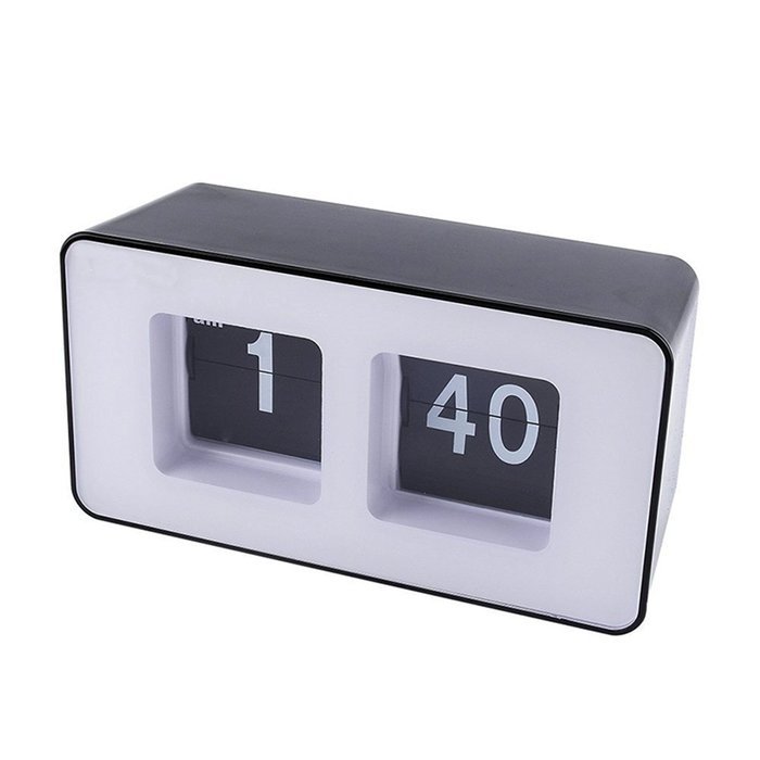 Erasky Modern Retro Auto Flip Clock Desk Table File Down Page Clock N5