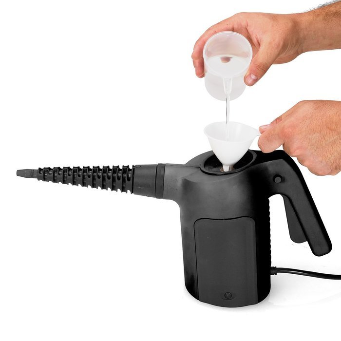 Jet Steamer - 15 in 1 Handheld Multi-Purpose Steam Cleaning System - Portable - Extra Long 3ft Floor Attachment... N6