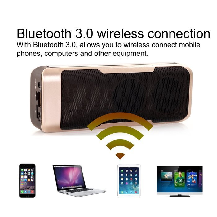 Newest Portable Dual Bluetooth Wireless Speaker w/ith 4000mah Power Bank Speaker Stereo USB TF Card for Iphone6s... N21
