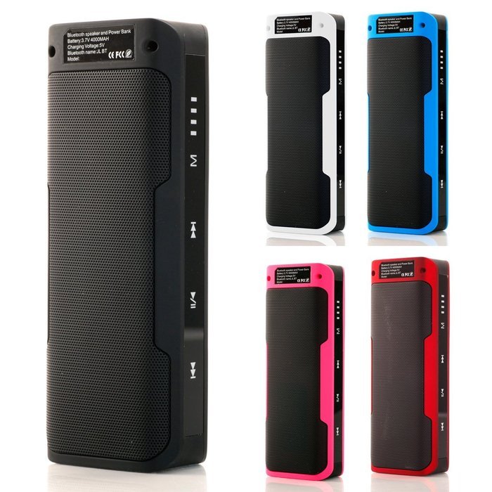 Newest Portable Dual Bluetooth Wireless Speaker w/ith 4000mah Power Bank Speaker Stereo USB TF Card for Iphone6s... N22