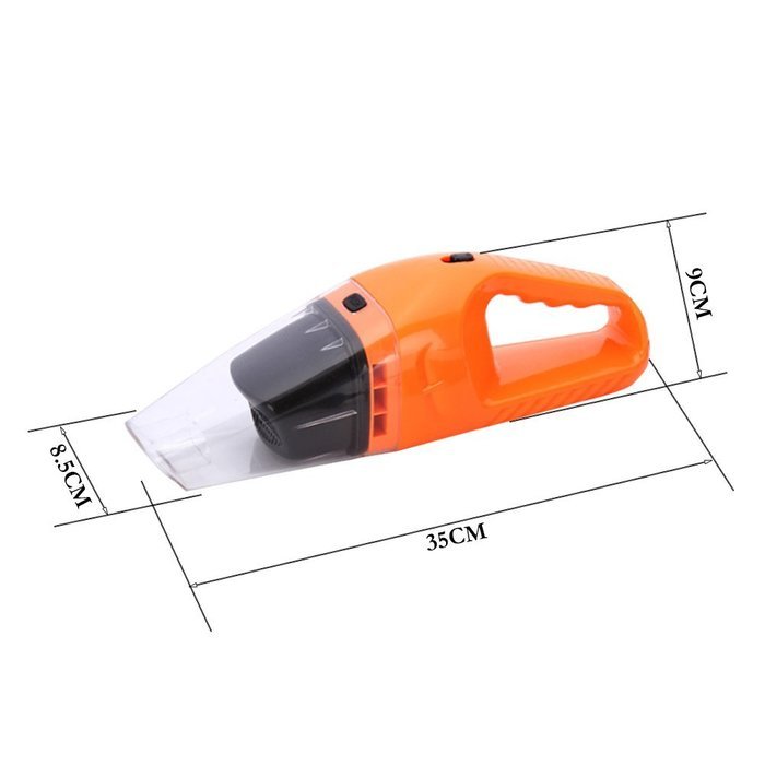 120W Portable Orange Dust buster Auto Handheld Cleaner Wet & Dry Car Vacuum Cleaner Handheld Vacuums ((16 FT Power... N8