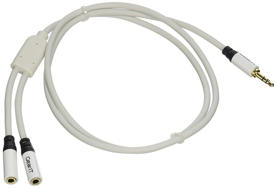 GearIT Pro Series Gold Plated 3.5mm Auxiliary Audio Stereo Y Headphone Splitter Extension Male to Female Cable... N8