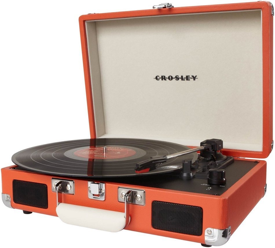 Crosley Cruiser. The Best Modern Portable & Lightweight Turntable Suitcase, Briefcase 3 Speed Gramophone, Vinyl... N46