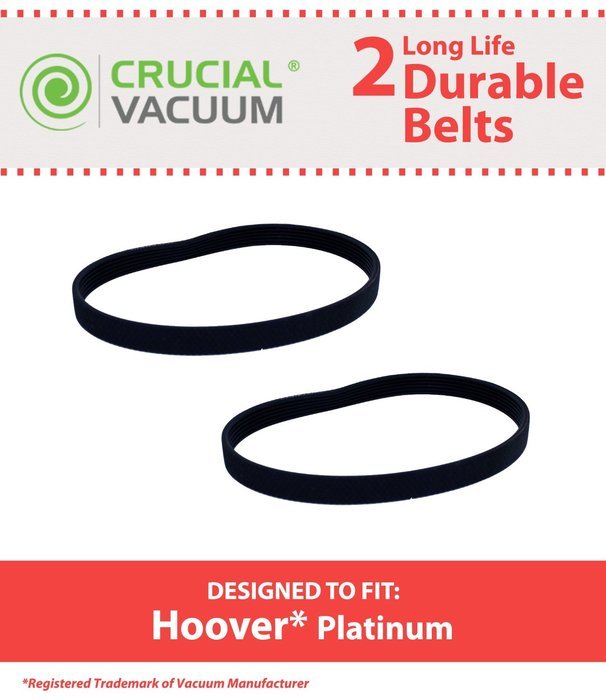2 Hoover Platinum Poly V Serpentine Belts, Fits Hoover Platinum Vacuum