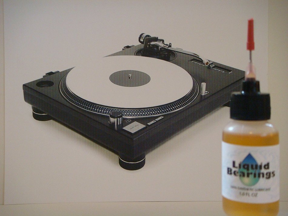 Liquid Bearings, SUPERIOR synthetic oil for DJ turntables, keeps all parts moving freely and quietly!!