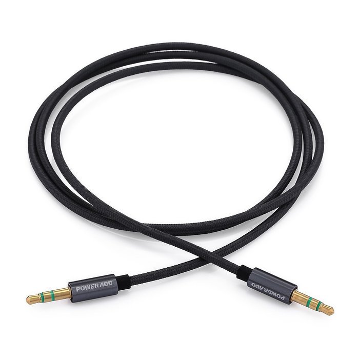 Poweradd Nylon Braided Stereo Audio Cable (3.3ft / 1m) Gold Plated Tangle-Free 3.5mm Male to Male AUX Cable for... N10