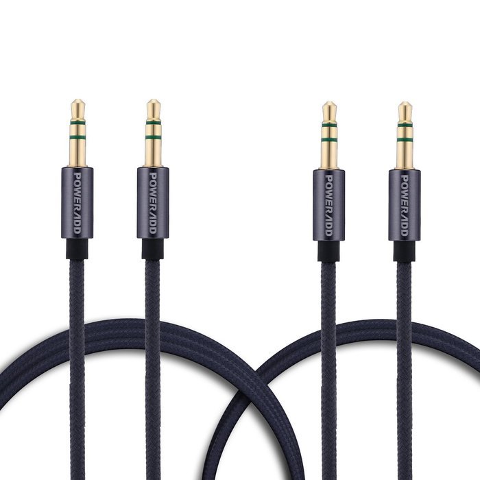 Poweradd Nylon Braided Stereo Audio Cable (3.3ft / 1m) Gold Plated Tangle-Free 3.5mm Male to Male AUX Cable for... N12