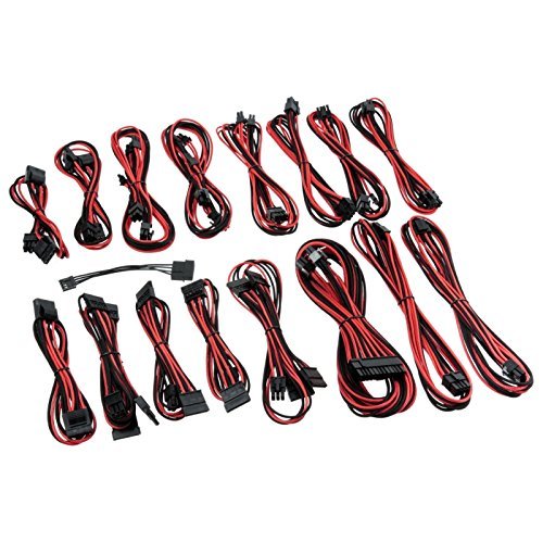 CableMod C-Series AXi, HXi & RM ModFlex Cable Kit -&nbsp;BLACK / RED