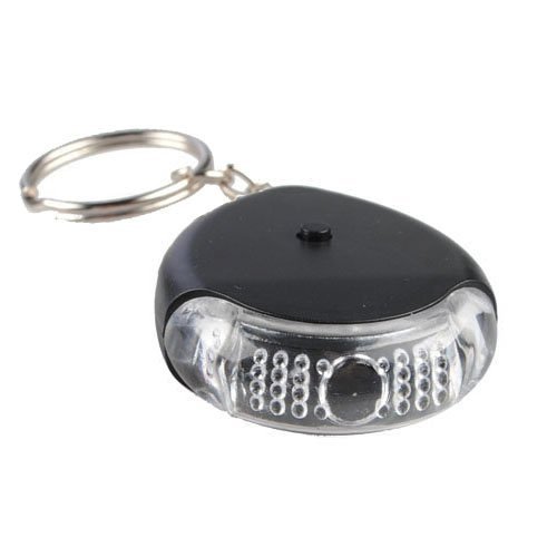 Sound control lost key finder keychain locater torch led new N4