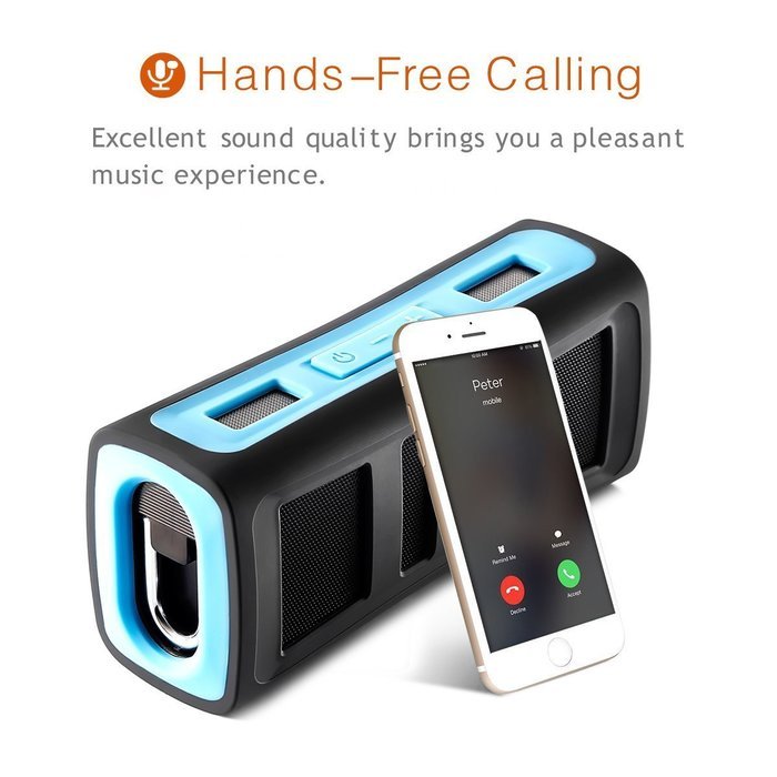 Bluextel 6W Enhanced Bass Portable Bluetooth 4.0 Speakers Waterproof IPX67 Floating Speaker for Outdoor and Shower... N8