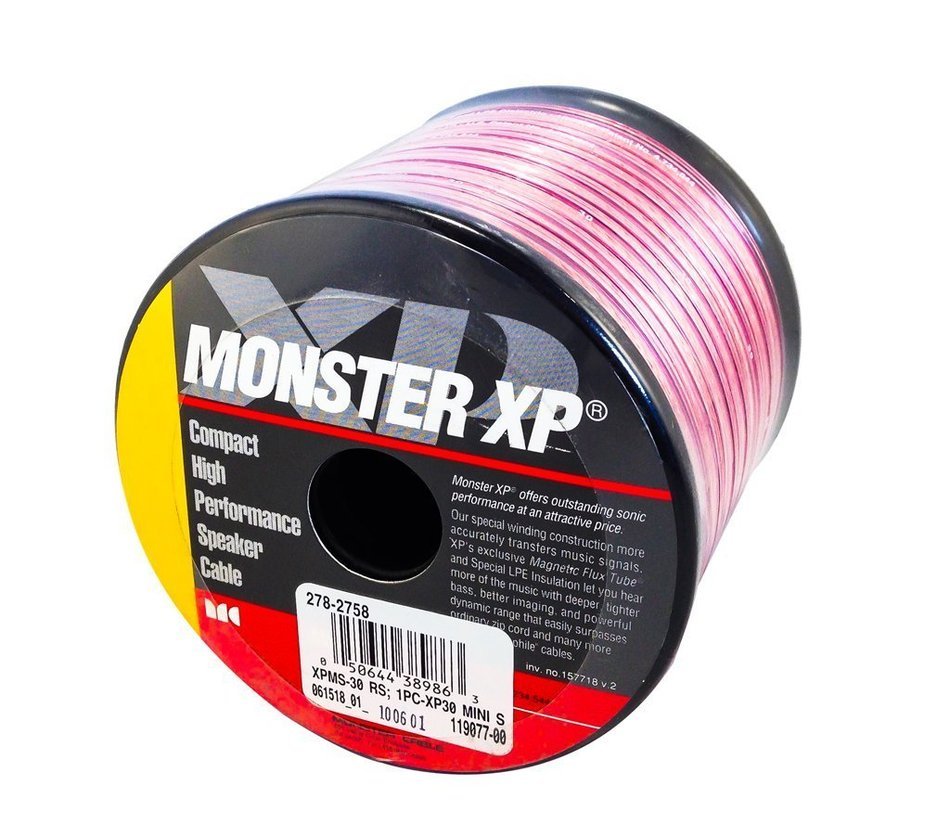 Monster Cable XP Compact High Performance Clear Jacket Speaker Wire (30 Ft)