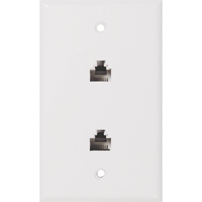 RCA Cat 5/6 F Connector Wall Plate (TPH557R)