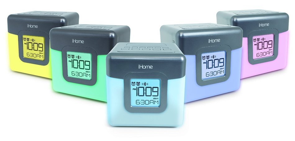 iHome Bluetooth Compact Dual Alarm Clock Radio with Large Easy to Read Backlit Display N3