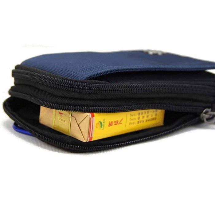 liangdongshop Casual Water Resistant Oxford Waist Pack Phone Sleeve Chest Pouch(Sapphire Blue) N12