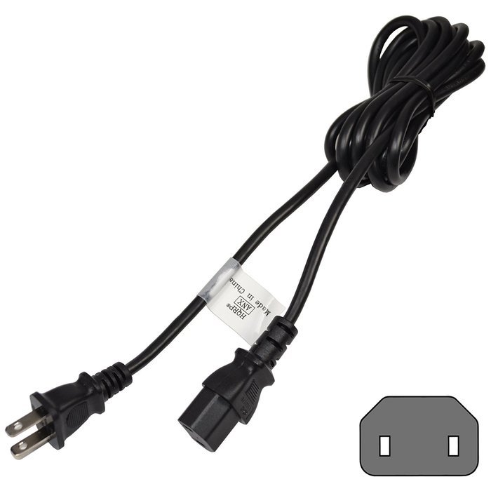 HQRP 10ft AC Power Cord for Sony KDL-46Z4100 KDL-40V4100 KDL-40V4150 KDL-40V5100 KDL-40VE5 KDL-40Z4100 Bravia...