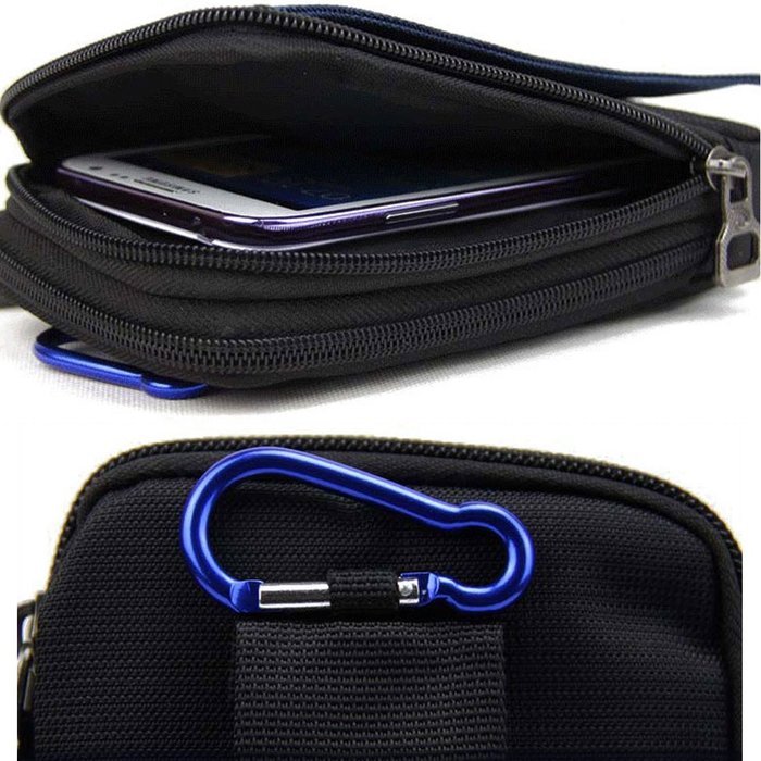liangdongshop Casual Water Resistant Oxford Waist Pack Phone Sleeve Chest Pouch(Sapphire Blue) N13