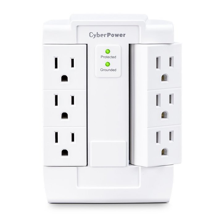 CyberPower CSB100W 900 Joules Essential Wall Tap with 1-Outlet Surge Suppressor N12