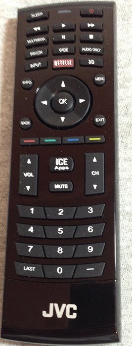 Original JVC RMT-JC02 Remote Control Qwerty Netflix N2