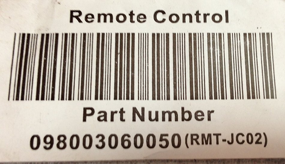 Original JVC RMT-JC02 Remote Control Qwerty Netflix N3
