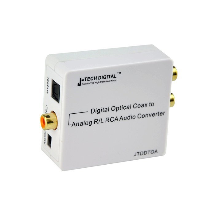 J-Tech Digital &reg; Optical SPDIF Toslink / Coaxial Digital to Analog Audio Decoder Converter with PCM , 5.1 Dolby... N4