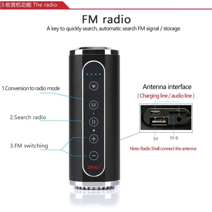 Portable Bluetooth speakers Mobile phone player LED flashlight mobile power The radio Bicycle speakers Subwoofer... N9