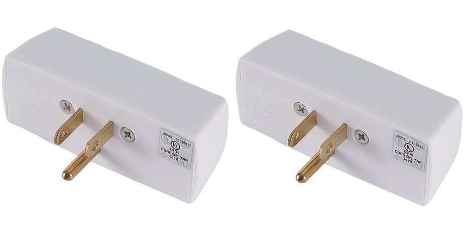 GE 52203 Grounding Triple Tap, White N3