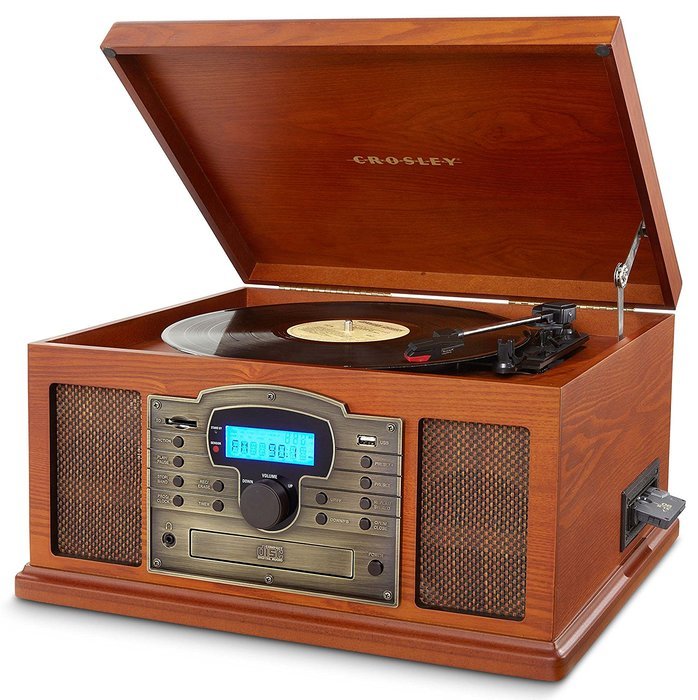 Crosley CR7002A-PA Troubadour Turntable with USB/SD Card Reader to Transfer Albums to Memory Card, Paprika N3