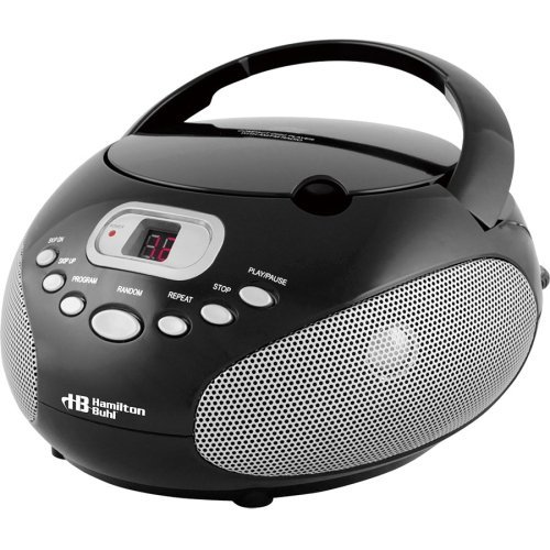 Hamilton Buhl Top Loaded Cd Boom Box AM/FM Analogue Radio With Led Display Programmable Cd Headphone and Aux In...
