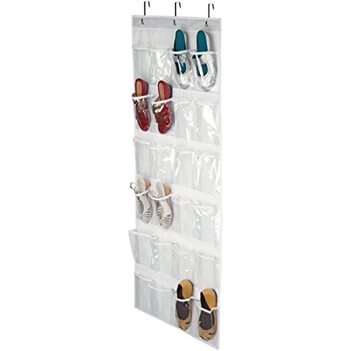 New HONEY-CAN-DO SFT-01575 24-Pocket Over-the-Door Closet Organizer