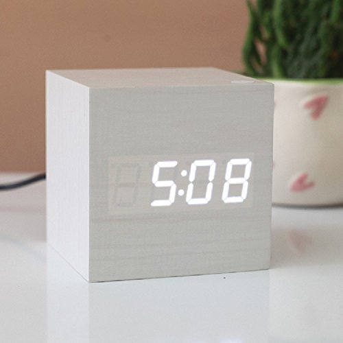 XJoel Powered Digital LED Desk Alarm Clock with Thermometer N5