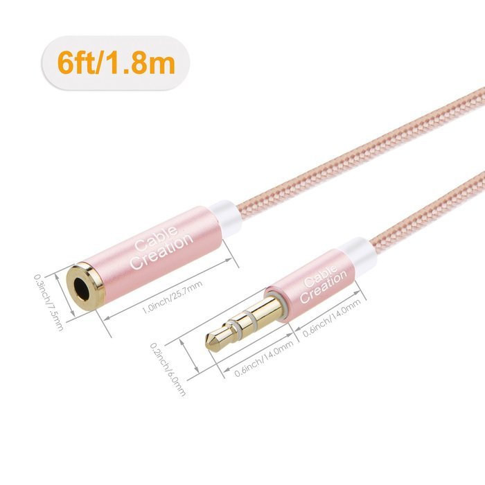 CableCreation [2-PACK] 3 Feet 3.5mm Audio Extension cable, Male to Female Slim and Soft Cable with Gold Plated... N5
