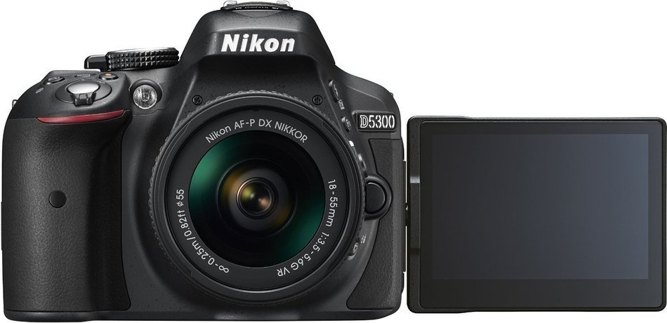 Nikon D5300 DSLR Camera with AF-P DX NIKKOR 18-55mm f/3.5-5.6G VR Lens (Black) N2