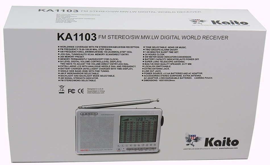 Kaito KA1103 Worldband Radio, Silver N7