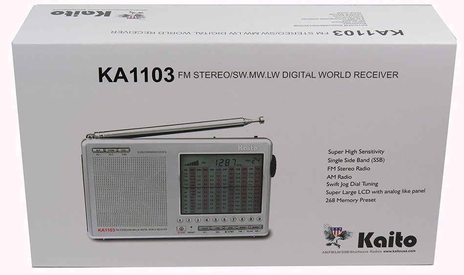 Kaito KA1103 Worldband Radio, Silver N8