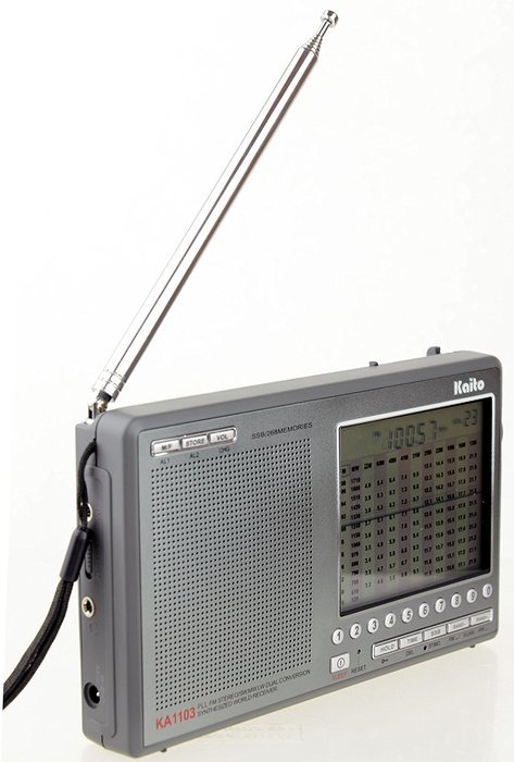 Kaito KA1103 Worldband Radio, Silver N10