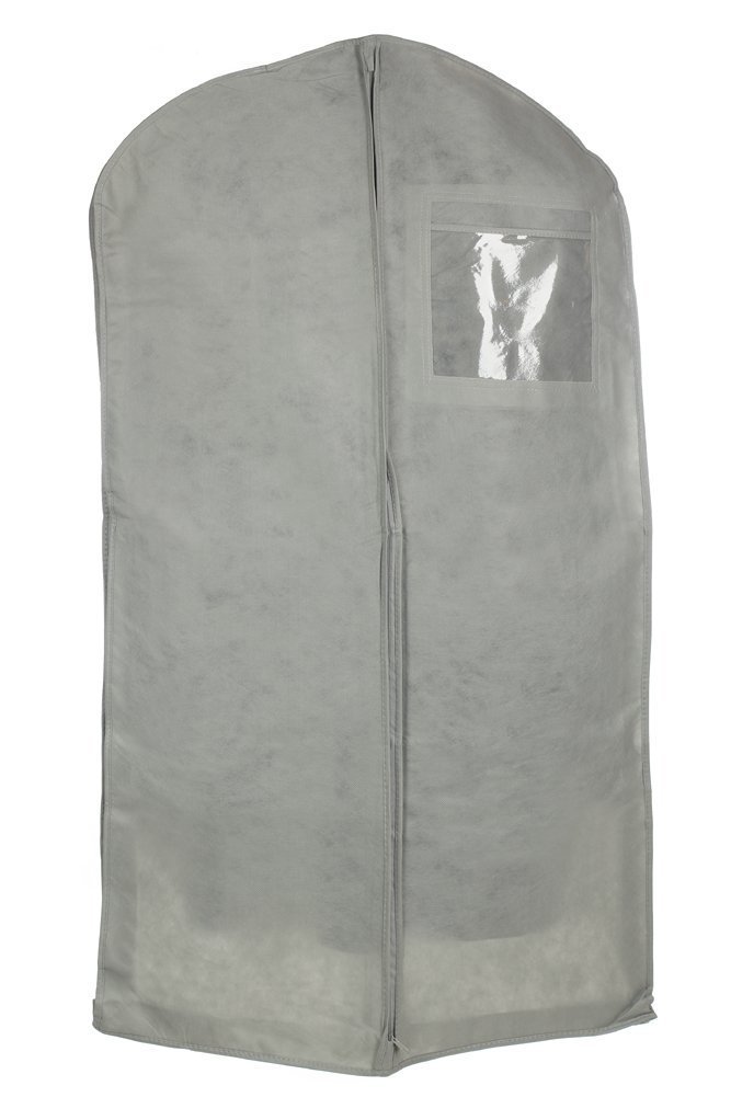 Bags for Less™ Breathable 40" Garment Bags with Gusset, Grey free image