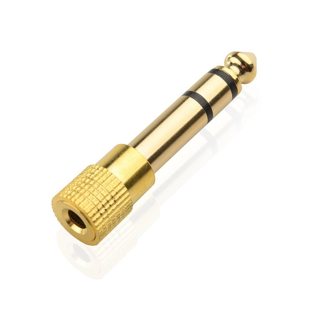 Flammi Gold Plated 6.3mm(1/4 inch) Male to 3.5mm(1/8 inch) Female ...